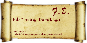Füzessy Dorottya névjegykártya