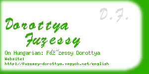 dorottya fuzessy business card